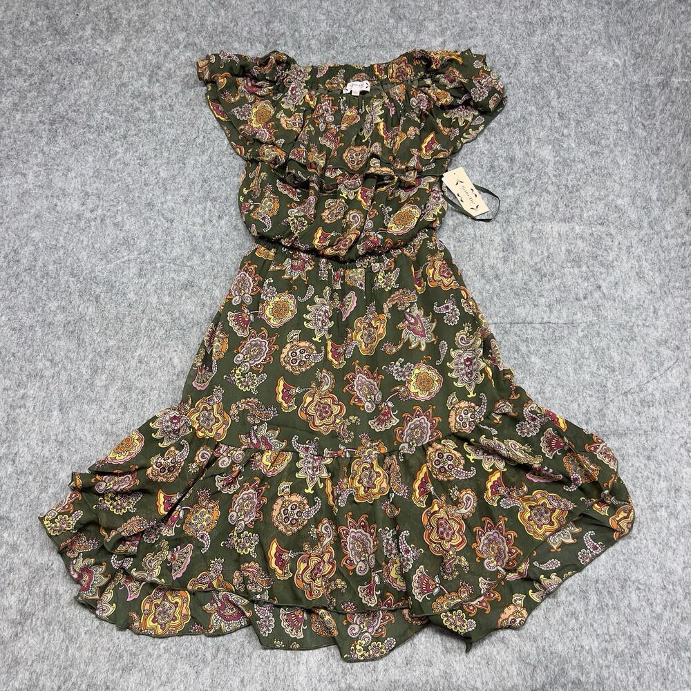 Nanette Lepore Dress Womens Size 8 Olive Grove Midi Ibiza Del Sol Sundress NEW